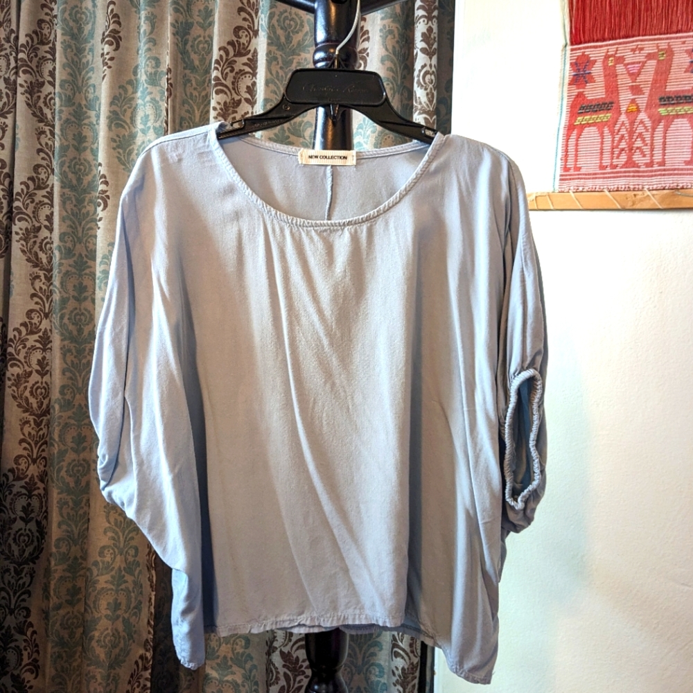 Light blue boutique top